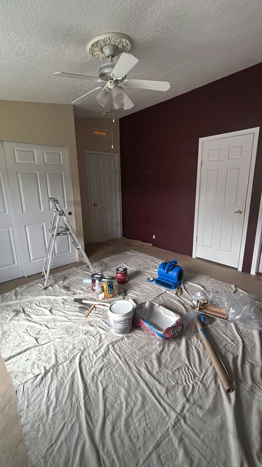 Bedroom repaint, before